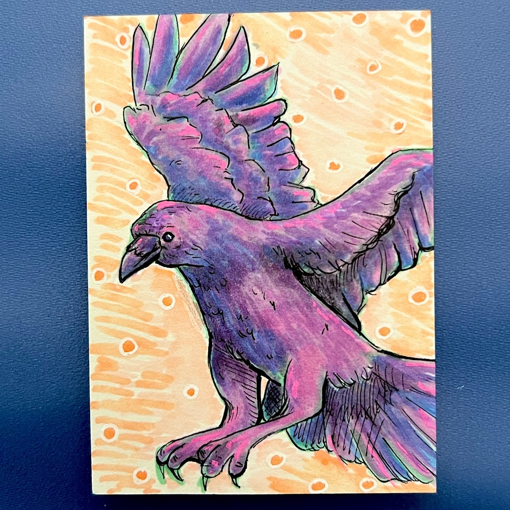 Raven original artist trading card